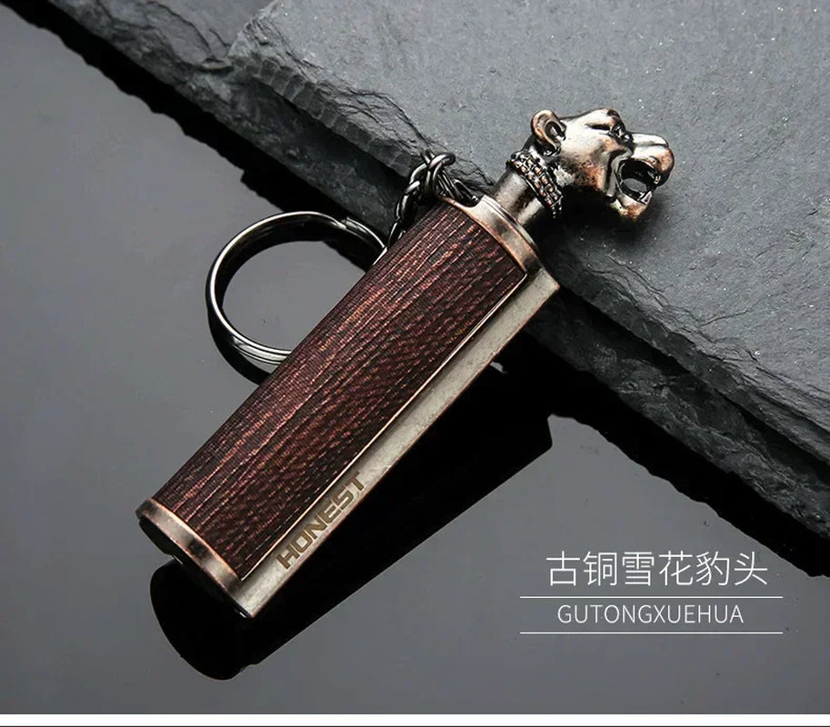 Multifunctional Keychain 10000 Times Match Kerosene Lighter Beer Bottle Opener Outdoor Portable Igniter Smoking Accessories