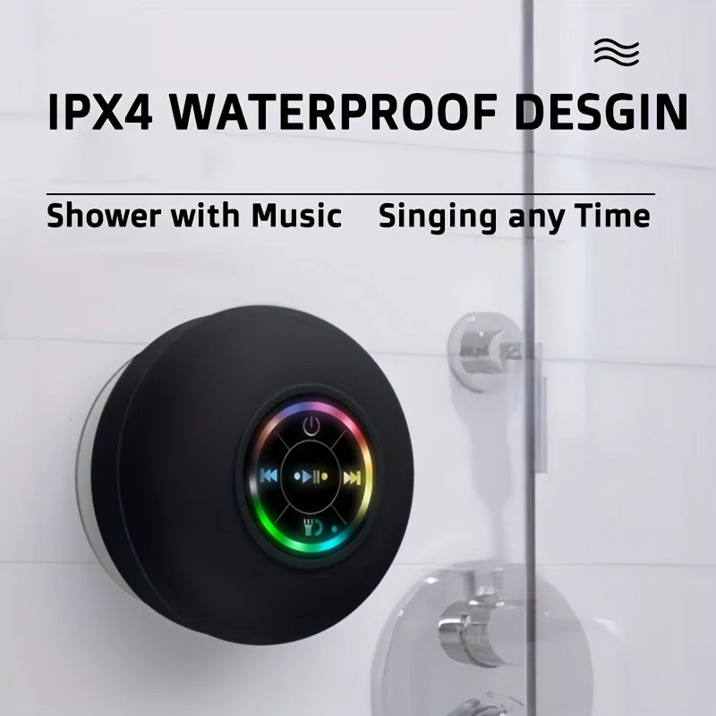 Premium Waterproof Wireless Bluetooth Speaker with Large Suction Cup - Portable Mini Stereo for Outdoor Sports
