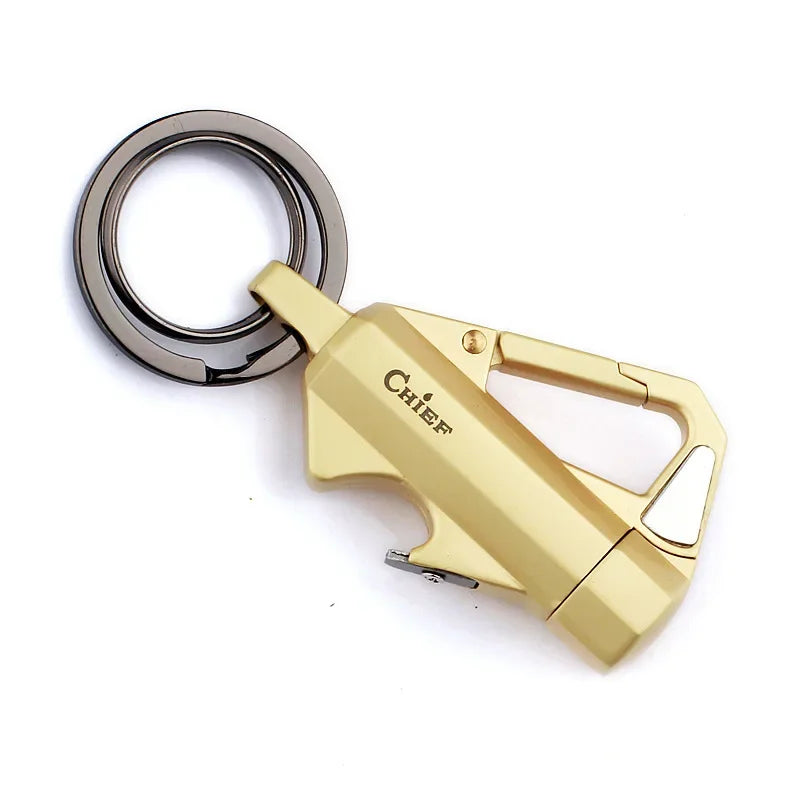 Multifunctional Portable Keychain Lighter with Bottle Opener - Windproof Outdoor Fire Starter and Mini Gadget