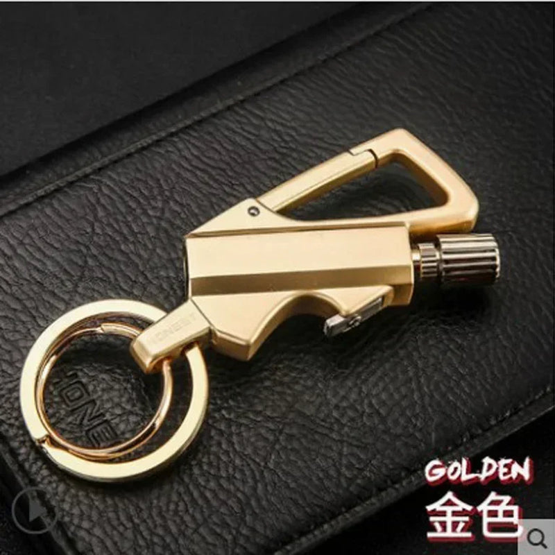Multifunctional Keychain 10000 Times Match Kerosene Lighter Beer Bottle Opener Outdoor Portable Igniter Smoking Accessories