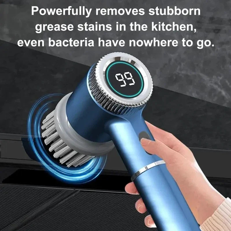 Zai Xiao Professional Rechargeable Electric Cleaning Brush for Bathroom, Kitchen, and Footwear