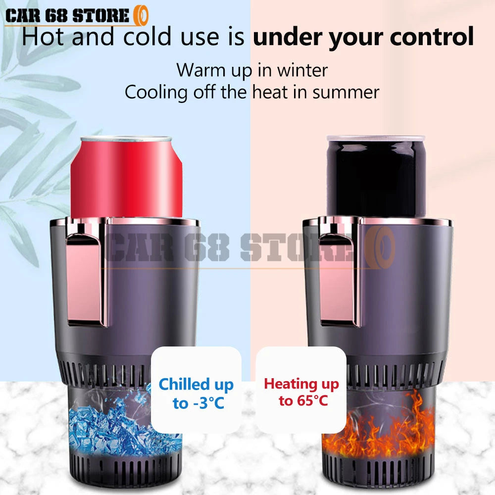 DC 12V Dual Function Car Cup Warmer and Cooler for Beverages and Cans