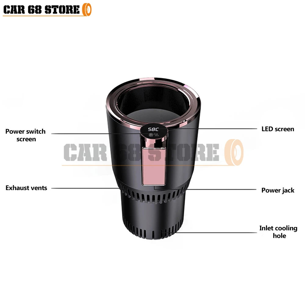 DC 12V Dual Function Car Cup Warmer and Cooler for Beverages and Cans