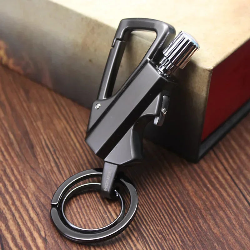 Multifunctional Keychain 10000 Times Match Kerosene Lighter Beer Bottle Opener Outdoor Portable Igniter Smoking Accessories